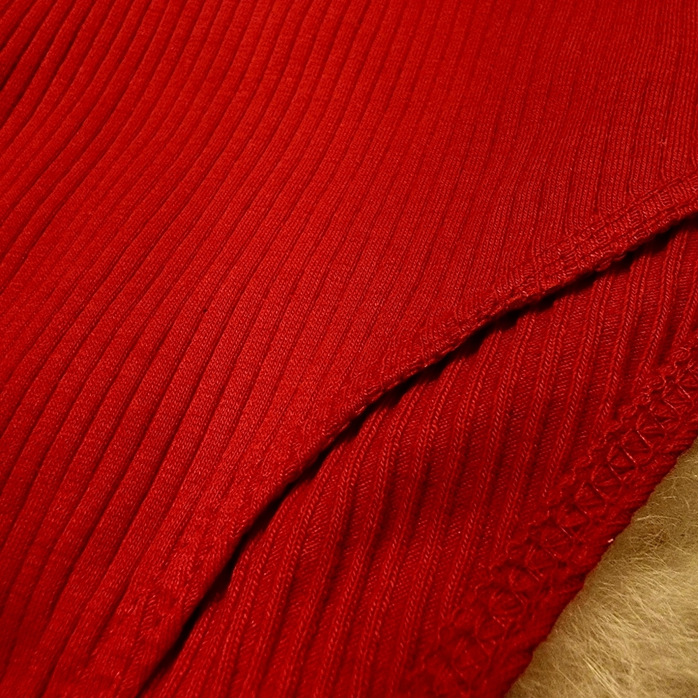 NWOT Divided by H&M red ribbed body suit woman size XS - Picture 4 of 5